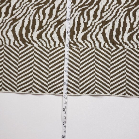 Esteban Cortazar Collective Sweater Women's Size XXL Olive & Cream Zebra Pattern - Picture 8 of 16